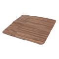 4pcs Imitation Wood Grain Pu Waterproof Non Slip Table Mats Coffee