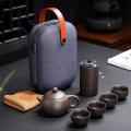 Purple Clay Chinese Kung Fu Tea Set Portable Travel Tea Pot Set