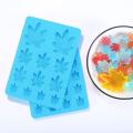 2 Pack Gummy Leaf Silicone Candy Mold, Chocolate Gummy Molds -blue