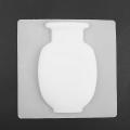 Diy Magic Wall Sticky Flower Bottle Silicone Floret Container White