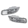 1 Pair Clear Lens Bumper Fog Light Lamps with Bulbs for Toyota
