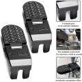 1 Pair U Slot Bicycle Rear Pedals Foldable Non-slip Rear Pedals,10mm