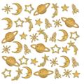 105pcs Cosmos Themed Resin Fillers Supplies Planets Star Moon