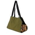 Firewood Bag Carrier,tote Large Carrying Bag for Home,camping, Green