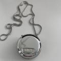 Wearable Air Purifier Usb Portable Personal Necklace Negative Silver