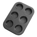 6 and 12 Holes Non-stick Round Cupcake Mold Pan Muffin Tray A