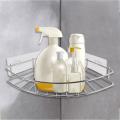 Corner Shelf Adhesive Wall Mounted Stainless Steel - No Drilling