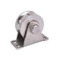 1pack U-type Stainless Steel Pulley Block Mute Bearings Groove