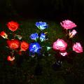 5 Head Head Led Solar Rose Garden Lamp Outdoor for Yard Lawn Path D