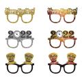 6pcs Happy New Year Star Hat Glitter Glasses Photo Props Eyeglasses