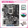 B75 Eth Mining Motherboard 8xpcie to Usb+g1630 Cpu+dual Switch Cable