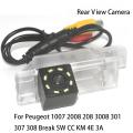 8led Rear View Camera Waterproof for 1007 2008 208 3008 301 307 308