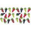 12 Bunches Simulation Decorative Lifelike Fake Grapes Clusters