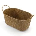 3x Woven Storage Basket Rattan Breadfruit Case Holder(s,24x15x9cm)