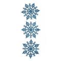 12 Pcs Glitter Snowflake Christmas Ornaments Blue