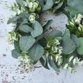 12.9inch Artificial Green Leaves Wreath for Wall Window Wedding Decor