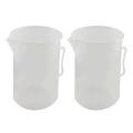 Laboratory Clear White Plastic 2000ml Measuring Cup Handled Beaker