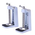 2 Pieces Metal Adjustable Arm Desk Clamp Table Lamp Clip Holder White