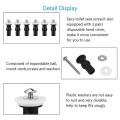 Toilet Seat Screws,universal Rubber Wc Blind Hole Plastic Washers Nut