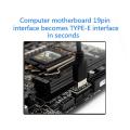 Motherboard Usb3.019p/20p to Type-e90 Degree Adapter