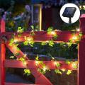 Solar Maple Leaf Lights Waterproof for Garden Decoration-2m 20led