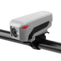2000mah Bicycle Flashlight Horn Press Alarm Bell Usb Waterproof Grey