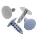 20 Pcs Gray Plastic Car Trim Clips Rivet Fastener 6mm Hole 26mm Head