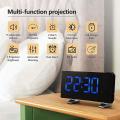 Alarm Clock, 7 Inch Led Display, Adjust Brightness Automatically