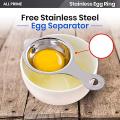 4 Pcs Stainless Steel Egg Rings for Frying Egg Shaper+1 Egg Separator