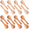 50 Pieces Wooden Spoon Mini Natural Spoon for Kitchen (mixed Color)