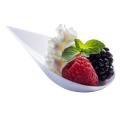 100 Tear Drop Mini Appetizer Plates - Plastic Dessert Bowls, White