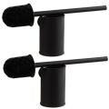 2x Bathroom Accessories Wall Mounted Black Bronze Toilet Brush Holder