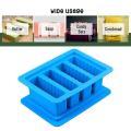 Heavy Duty Silicone Butter Mold with Lid 4 Cavities Rectangle -green