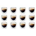 6pcs 80ml Double-layer Glass Coffee Cup Set for Drinking Tea,drinking