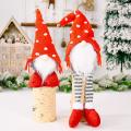 Christmas Long Legged Santa Gnome Plush Doll Ornament Xmas Elf Toys-a