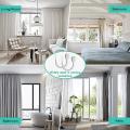 2 Pieces Curtain Frame with Screw Bedroom Decorative White