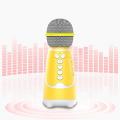 Bluetooth Microphone Handheld Karaoke Live for Mobile Phones Yellow