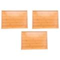3x Wooden Serving Tray Kung Fu Tea Cutlery Trays Pallet 37x26cm