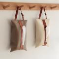 Hanging Armrest Box Leather Tissue Bag Hangable Paper Bag