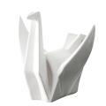 Nordic Abstract Ceramic Origami Statue for Home Decorations White