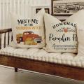Fall Pillow Covers Farmhouse Throw Pillows for Thanksgiving Cushion