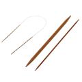 5 Sets Of 11 Size 13cm Double Pointed Carbonized Bamboo Knitting Kits