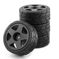 4pcs 12mm Hex 65mm Rubber Tire Wheel Tyre for Tamiya Xv-01 ,2