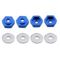 4 Pcs for Hsp 1:10 to 1:8 Tire 12mm to 17mm Hex Conversion Navy Blue