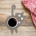 Cat Butt Coaster Tea Coffee Cup Durable Heat Resistant Coasters,b