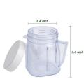 For Oster Blender Parts, Cup Mini Plastic Jars with Lids (3 Pack)