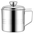 Oil Strainer Pot Stainless Steel Container Jug Storage Can