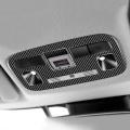 2pcs Car Carbon Fiber Interior Front Rear Reading Light Lamp Cover
