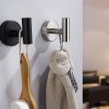 4pcs Towel Hook, Cabinet Closet Hook for Bathroom Kitchen (black)
