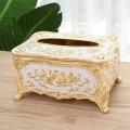 Acrylic Tissue Box Universal Luxury European Paper Rack Gold